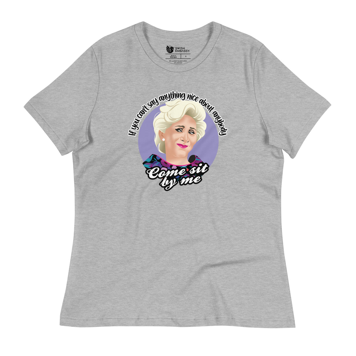 Come Sit By Me (Women's Relaxed T-Shirt)-Women's T-Shirts-Swish Embassy
