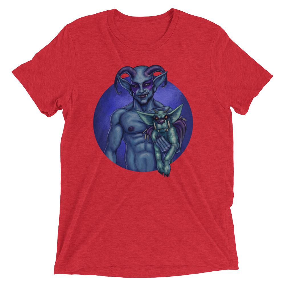 Dog and Demon (Triblend)-Triblend T-Shirt-Swish Embassy