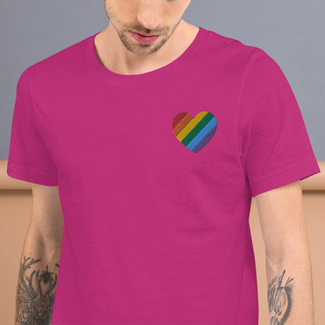 Embroidered Pride Heart-Embroidered T-Shirts-Swish Embassy