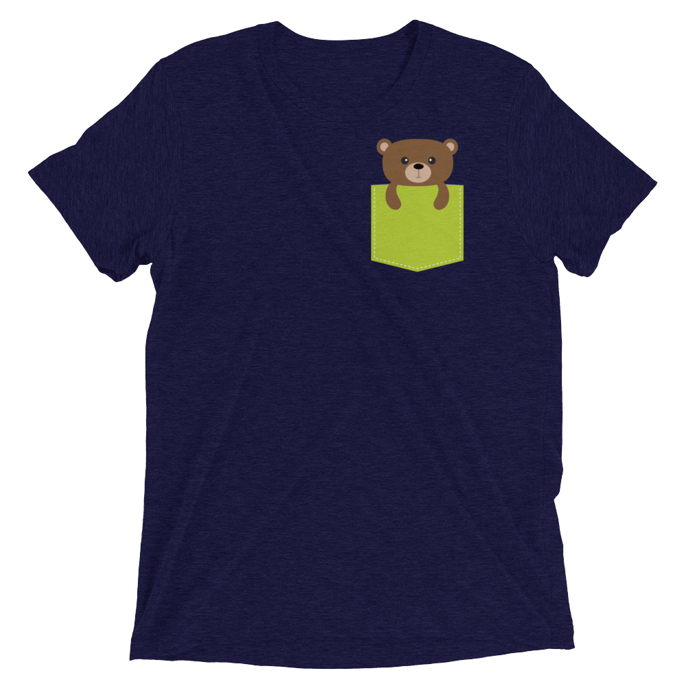 Faux Pocket Bear (Triblend)-Triblend T-Shirt-Swish Embassy