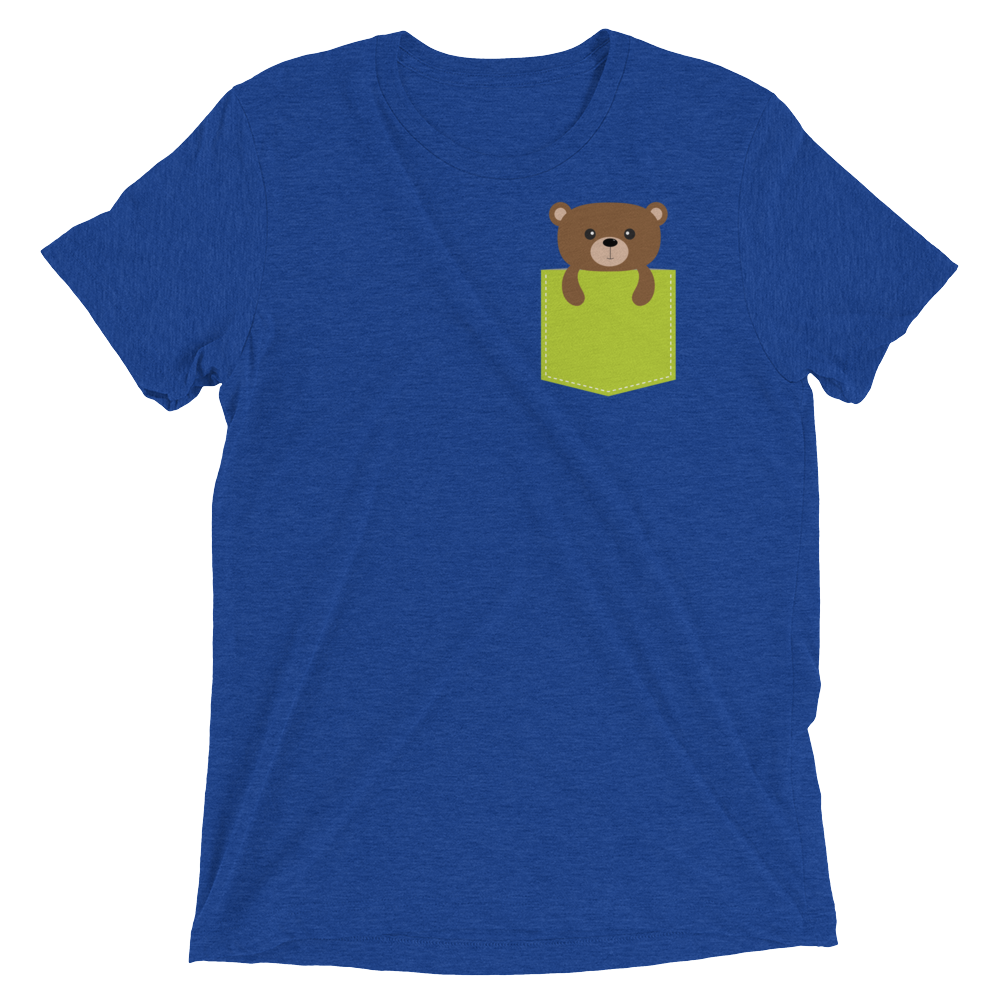 Faux Pocket Bear (Triblend)-Triblend T-Shirt-Swish Embassy