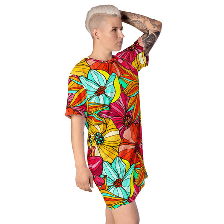 Festive Flowers (Kaftan Shirt)-Kaftan Shirt-Swish Embassy