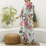 Flamingo Eden (Kaftan)-Kaftan-Swish Embassy