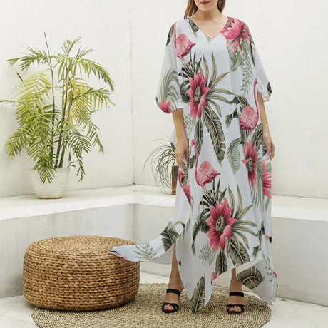 Flamingo Eden (Kaftan)-Kaftan-Swish Embassy