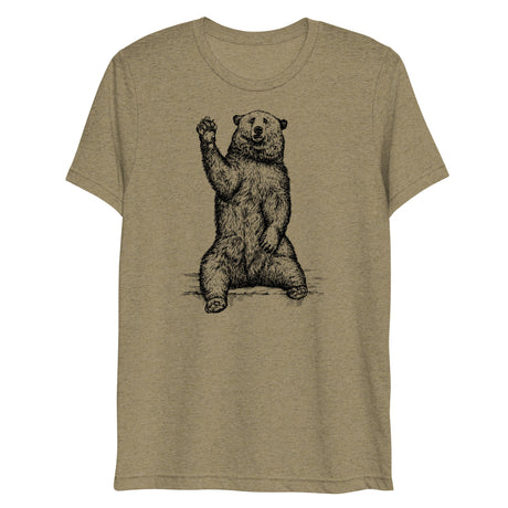 Friendly Bear (Triblend)-Triblend T-Shirt-Swish Embassy