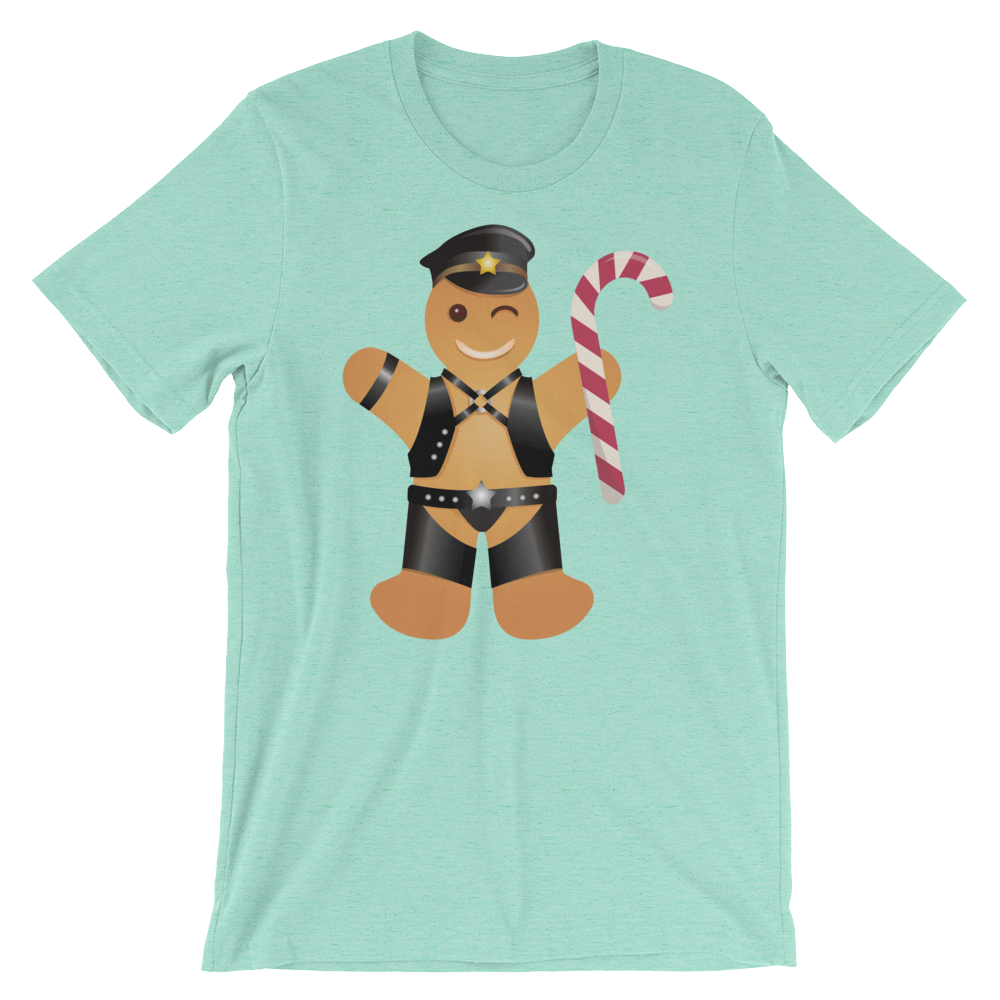 Gingerbread Leather Man-Christmas T-Shirts-Swish Embassy