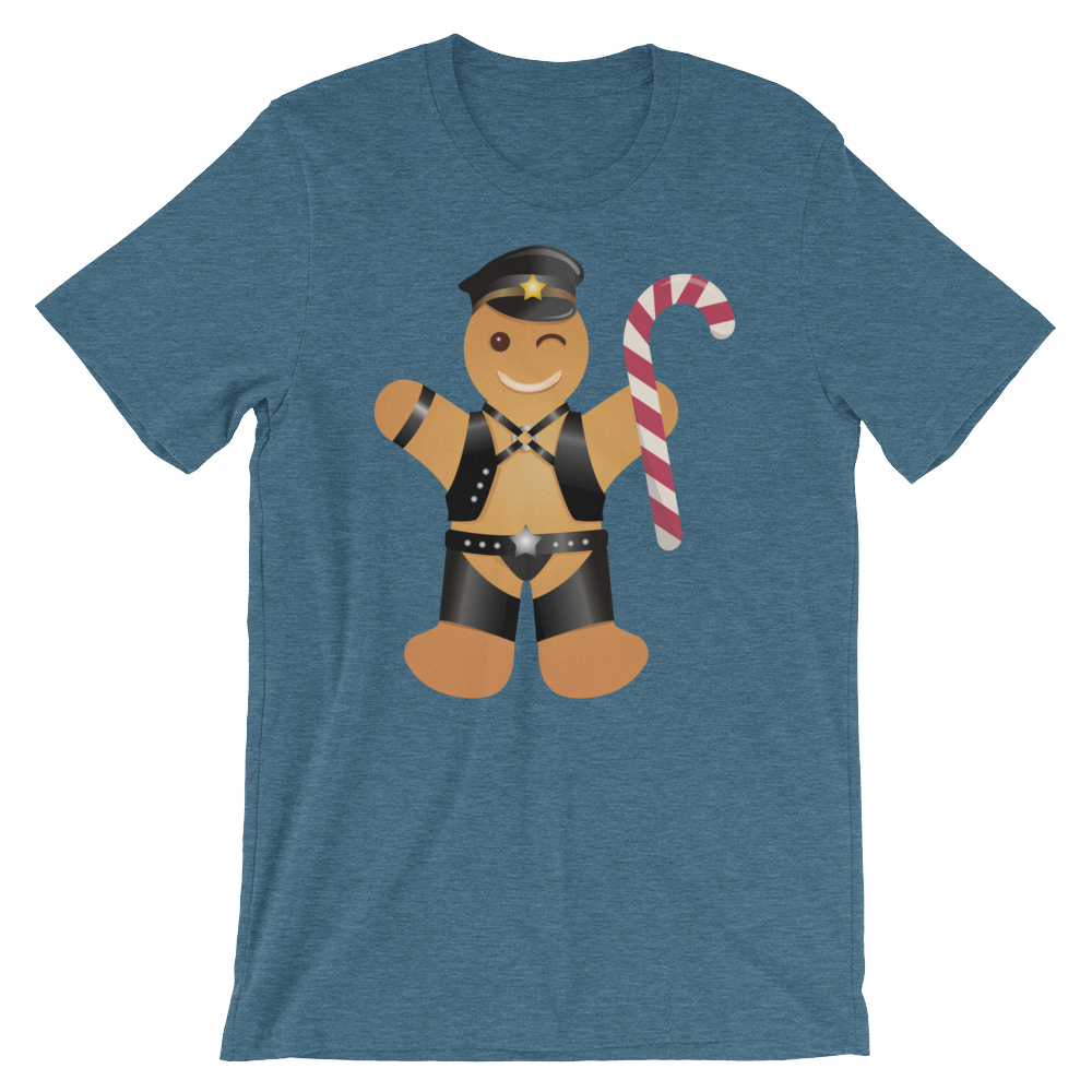 Gingerbread Leather Man-Christmas T-Shirts-Swish Embassy