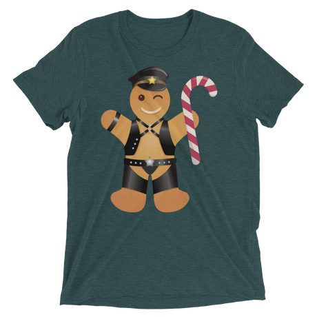 Gingerbread Leather Man (Triblend)-Triblend T-Shirt-Swish Embassy