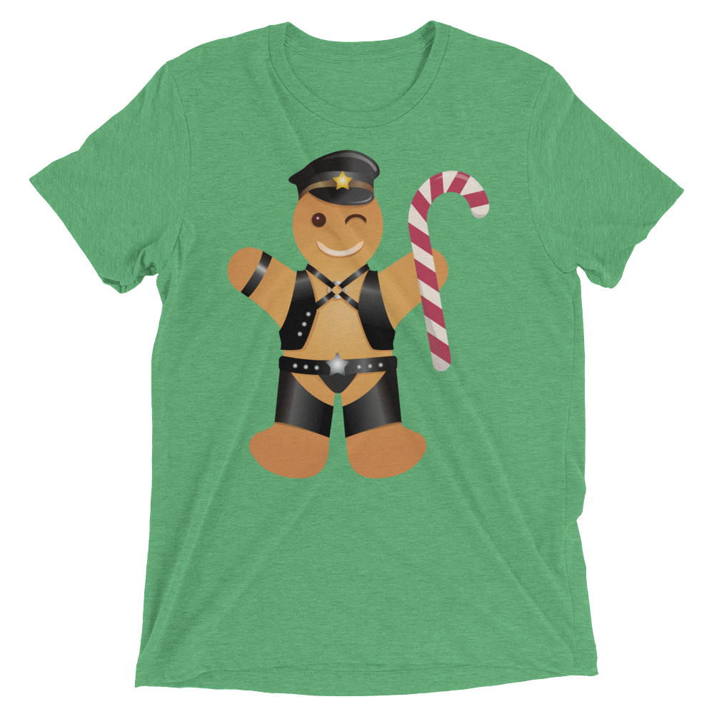 Gingerbread Leather Man (Triblend)-Triblend T-Shirt-Swish Embassy