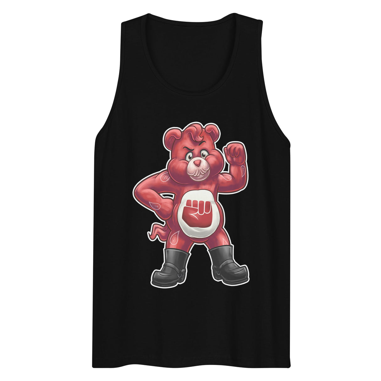 Hanky Bear - Red (Tank Top)-Tank Top-Swish Embassy