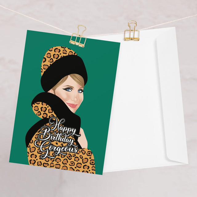 Happy Birthday Gorgeous (Birthday Card)-Greeting Card-Swish Embassy