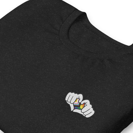 Heart Hands Pride (Embroidered)-T-Shirts-Swish Embassy