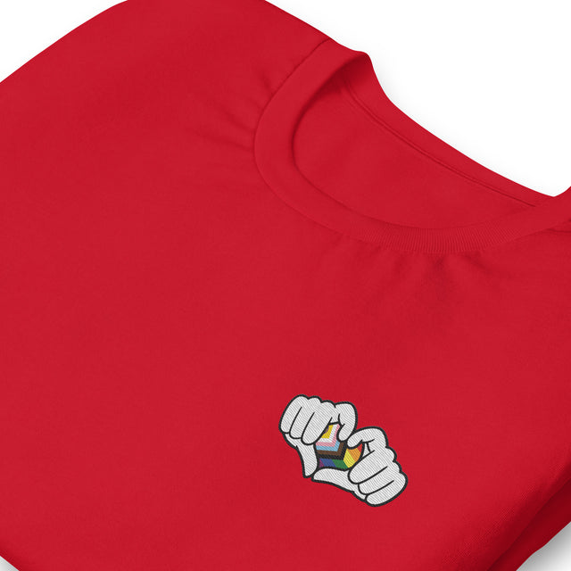 Heart Hands Pride (Embroidered)-T-Shirts-Swish Embassy