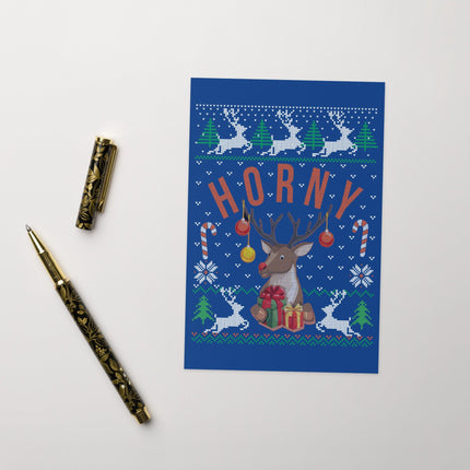 Horny (Greeting Card)-Christmas Card-Swish Embassy
