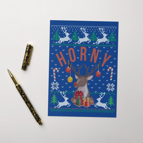 Horny (Greeting Card)-Christmas Card-Swish Embassy