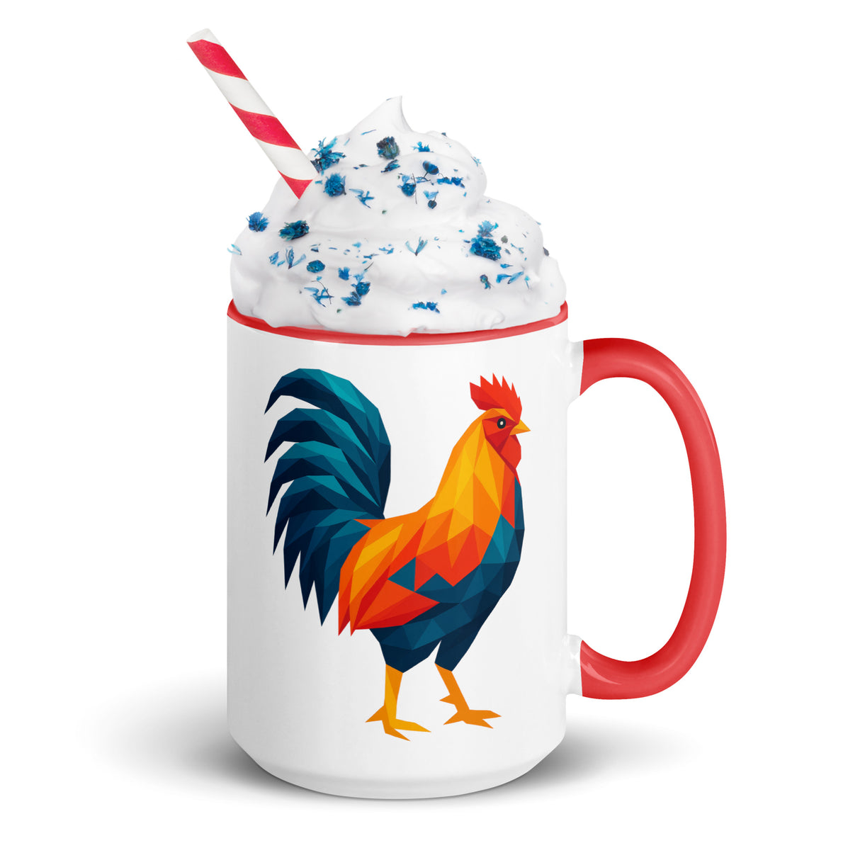 Huge Polygon Rooster (Mug)-Mugs-Swish Embassy