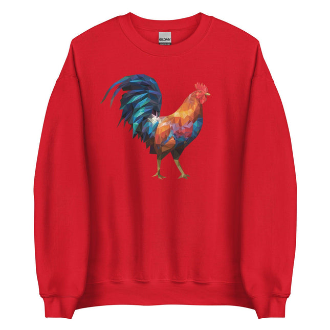 Huge Polygon Rooster (Sweatshirt)-Sweatshirt-Swish Embassy