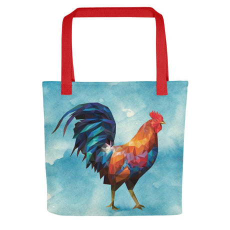 Huge Polygon Rooster (Tote bag)-Bags-Swish Embassy