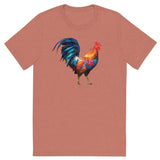 Huge Polygon Rooster (Triblend)-Triblend T-Shirt-Swish Embassy