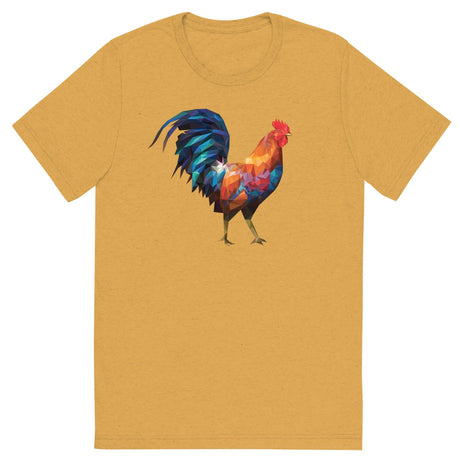 Huge Polygon Rooster (Triblend)-Triblend T-Shirt-Swish Embassy