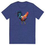 Huge Polygon Rooster (Triblend)-Triblend T-Shirt-Swish Embassy