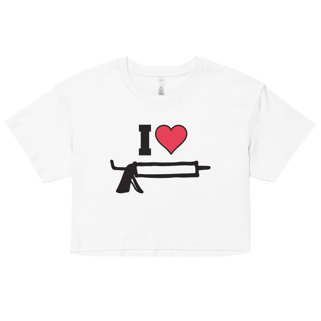 I Love Caulk (Crop Top)-Crop Top-Swish Embassy