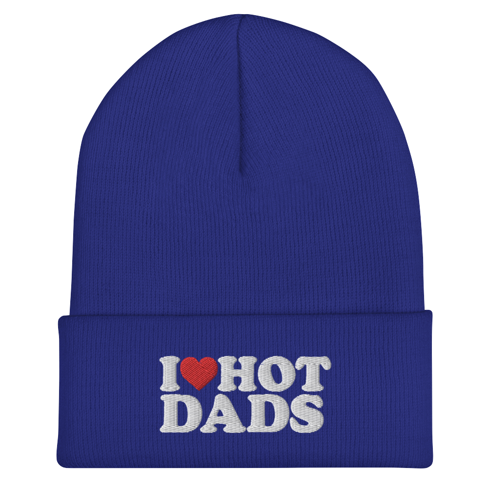 I Love Hot Dads (Beanie)-Beanie-Swish Embassy
