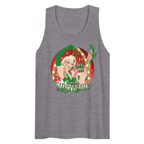 I See Me Under the Mistletoe (Tank top)-Christmas Tank Tops-Swish Embassy