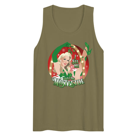 I See Me Under the Mistletoe (Tank top)-Christmas Tank Tops-Swish Embassy