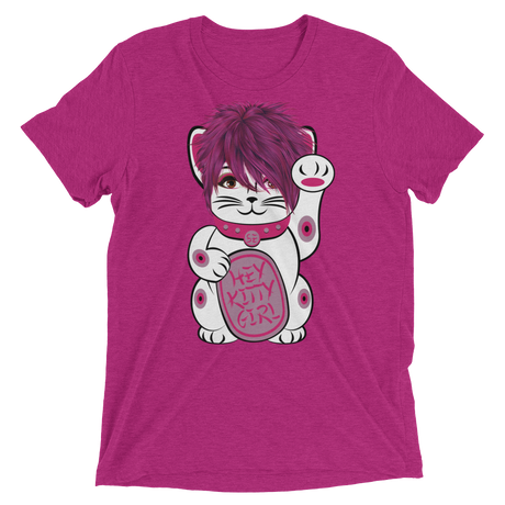 Kitty Girl (Triblend)-Triblend T-Shirt-Swish Embassy