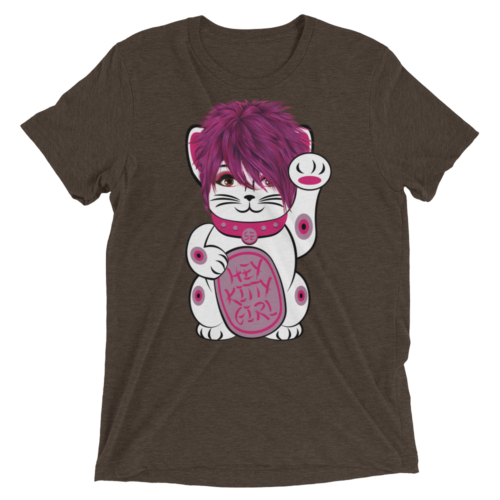 Kitty Girl (Triblend)-Triblend T-Shirt-Swish Embassy