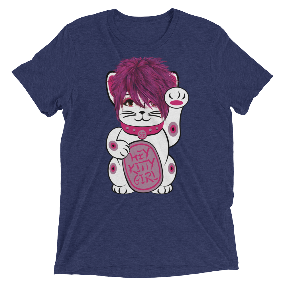 Kitty Girl (Triblend)-Triblend T-Shirt-Swish Embassy