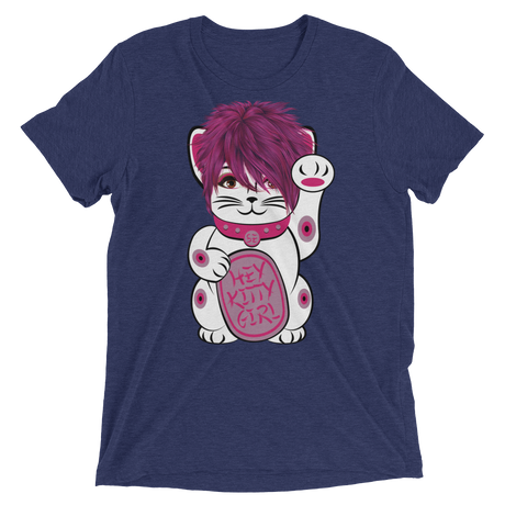 Kitty Girl (Triblend)-Triblend T-Shirt-Swish Embassy