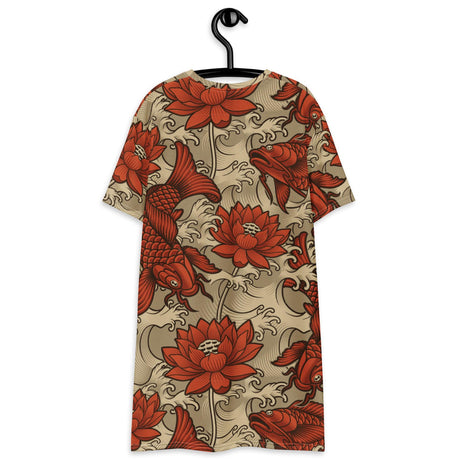 Koi & Lotus (Kaftan Shirt)-Kaftan Shirt-Swish Embassy