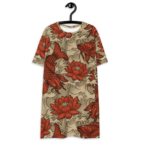 Koi & Lotus (Kaftan Shirt)-Kaftan Shirt-Swish Embassy