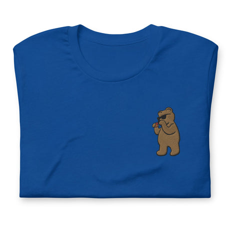 Leather Cleaner Bear (Embroidered)-T-Shirts-Swish Embassy