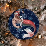 Merman Christmas (Ceramic Holiday Keepsake)-Ceramic Holiday Keepsake-Swish Embassy