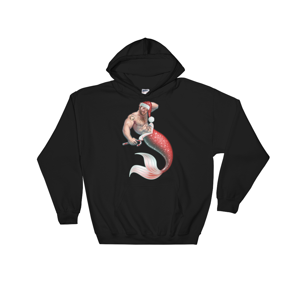 Merman Christmas (Hoodie)-Hoodie-Swish Embassy