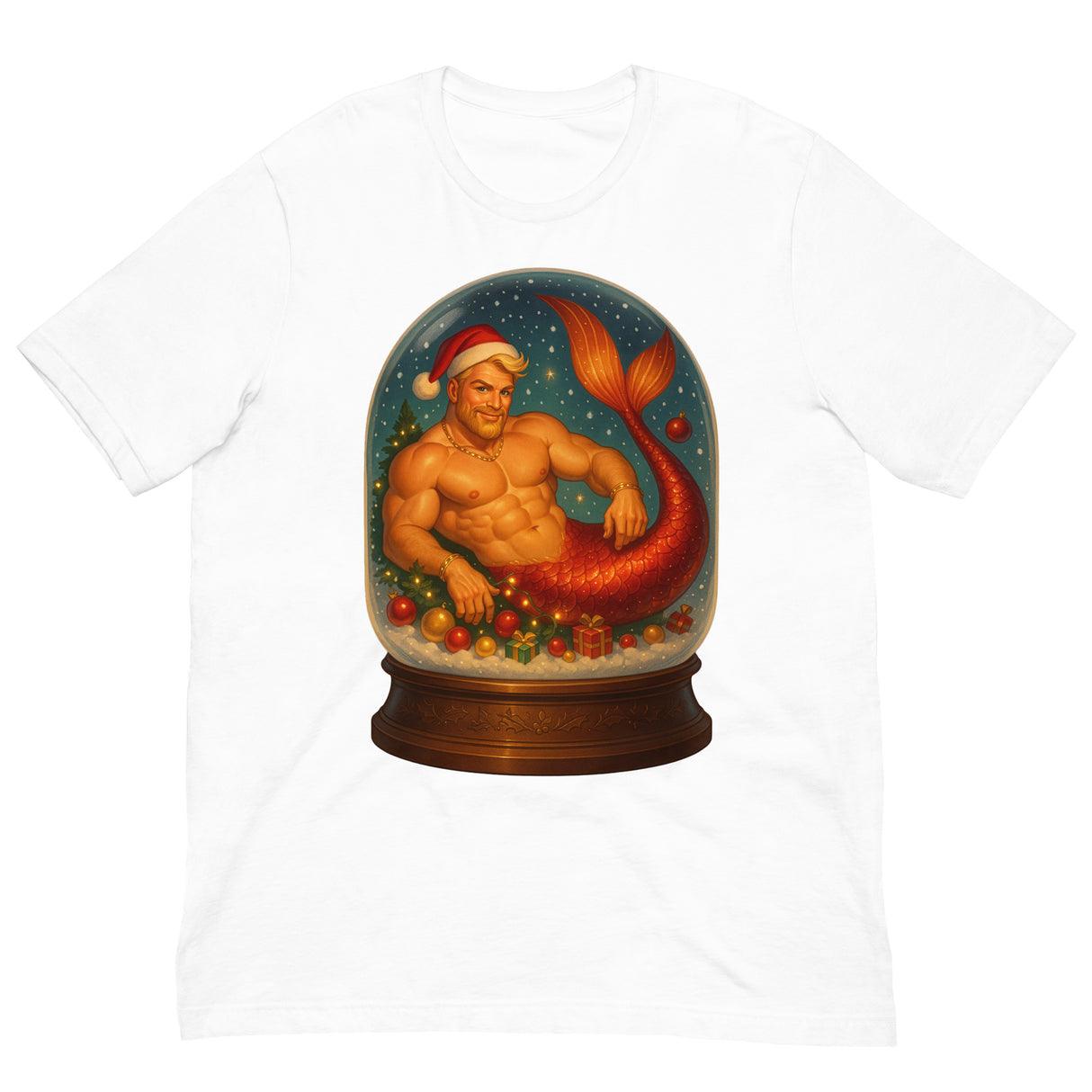 Merman in a Snow Globe-T-Shirts-Swish Embassy