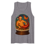 Merman in a Snow Globe (Tank top)-Christmas Tank Tops-Swish Embassy