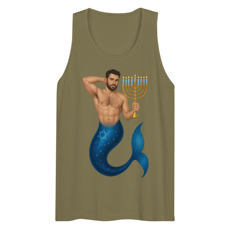 Mermenorah (Tank top)-Christmas Tank Tops-Swish Embassy