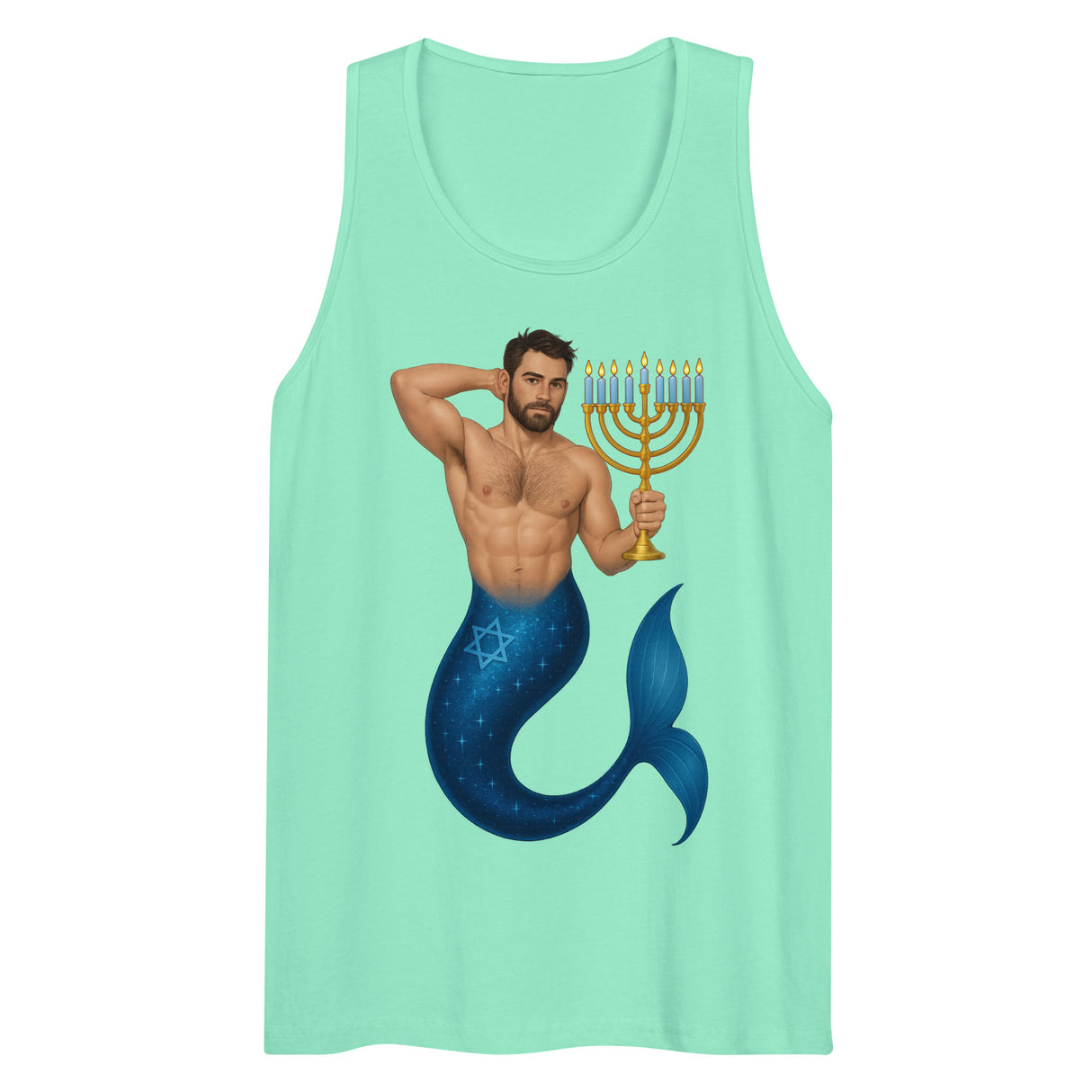 Mermenorah (Tank top)-Tank Top-Swish Embassy