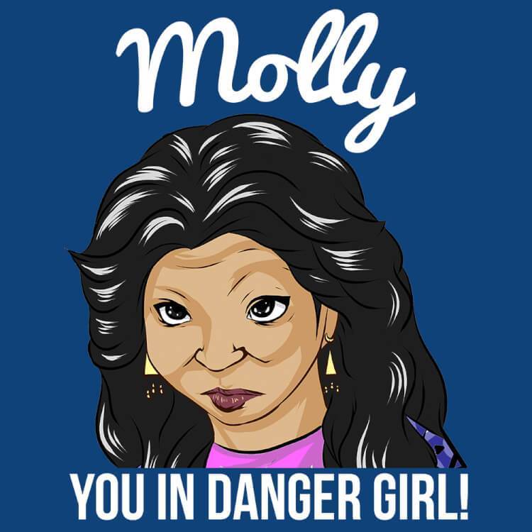 Molly You in Danger Girl-Halloween T-Shirt-Swish Embassy