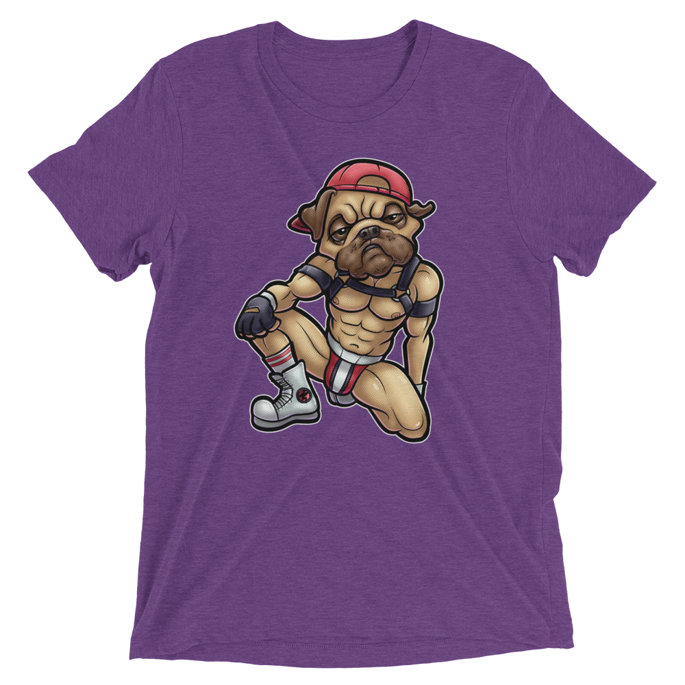 Nasty Pug (Triblend)-Triblend T-Shirt-Swish Embassy