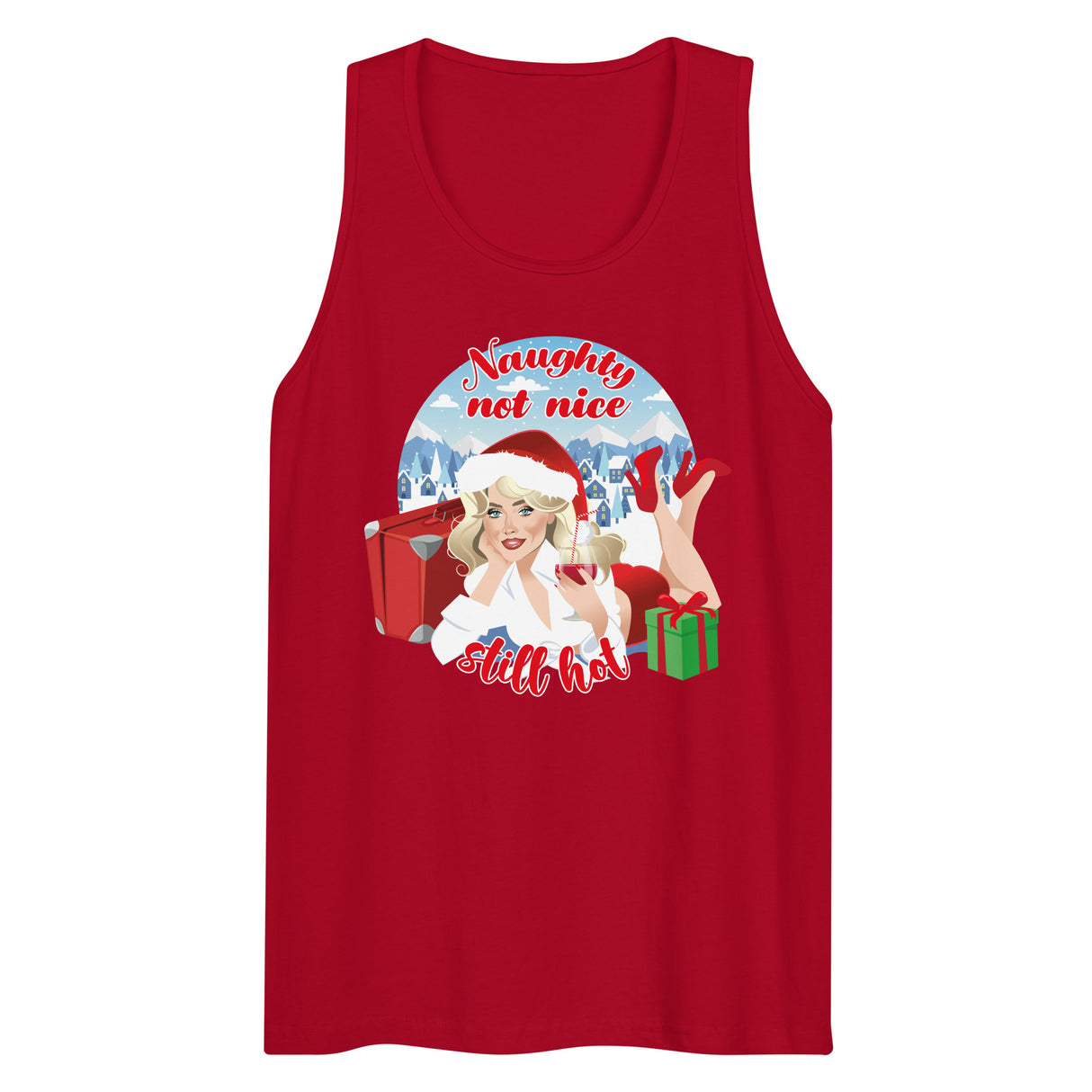 Naughty Not Nice (Tank top)-Christmas Tank Tops-Swish Embassy