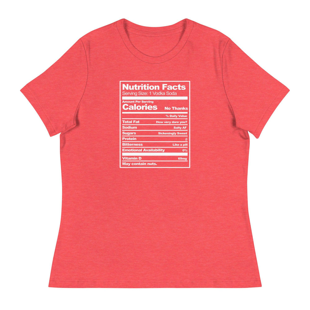 Nutritional Facts (Women's Relaxed T-Shirt)-Women's T-Shirts-Swish Embassy