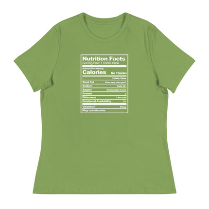 Nutritional Facts (Women's Relaxed T-Shirt)-Women's T-Shirts-Swish Embassy