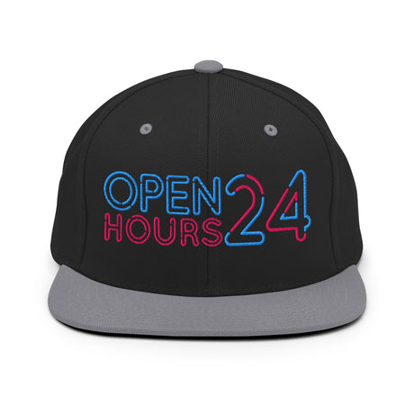 Open 24 Hours (Snapback Hat)-Headwear-Swish Embassy