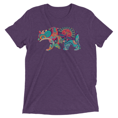 Paisley Bear (Triblend)-Triblend T-Shirt-Swish Embassy