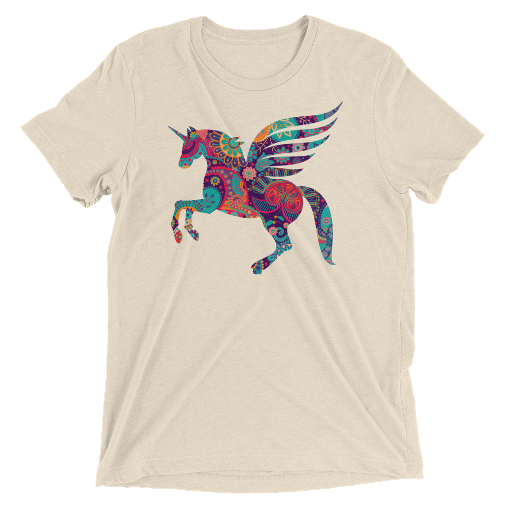 Paisley Pegacorn (Triblend)-Triblend T-Shirt-Swish Embassy